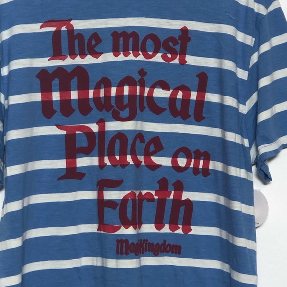 Disney Striped T-Shirt The Happiest Place on Earth - Picture 3 of 8